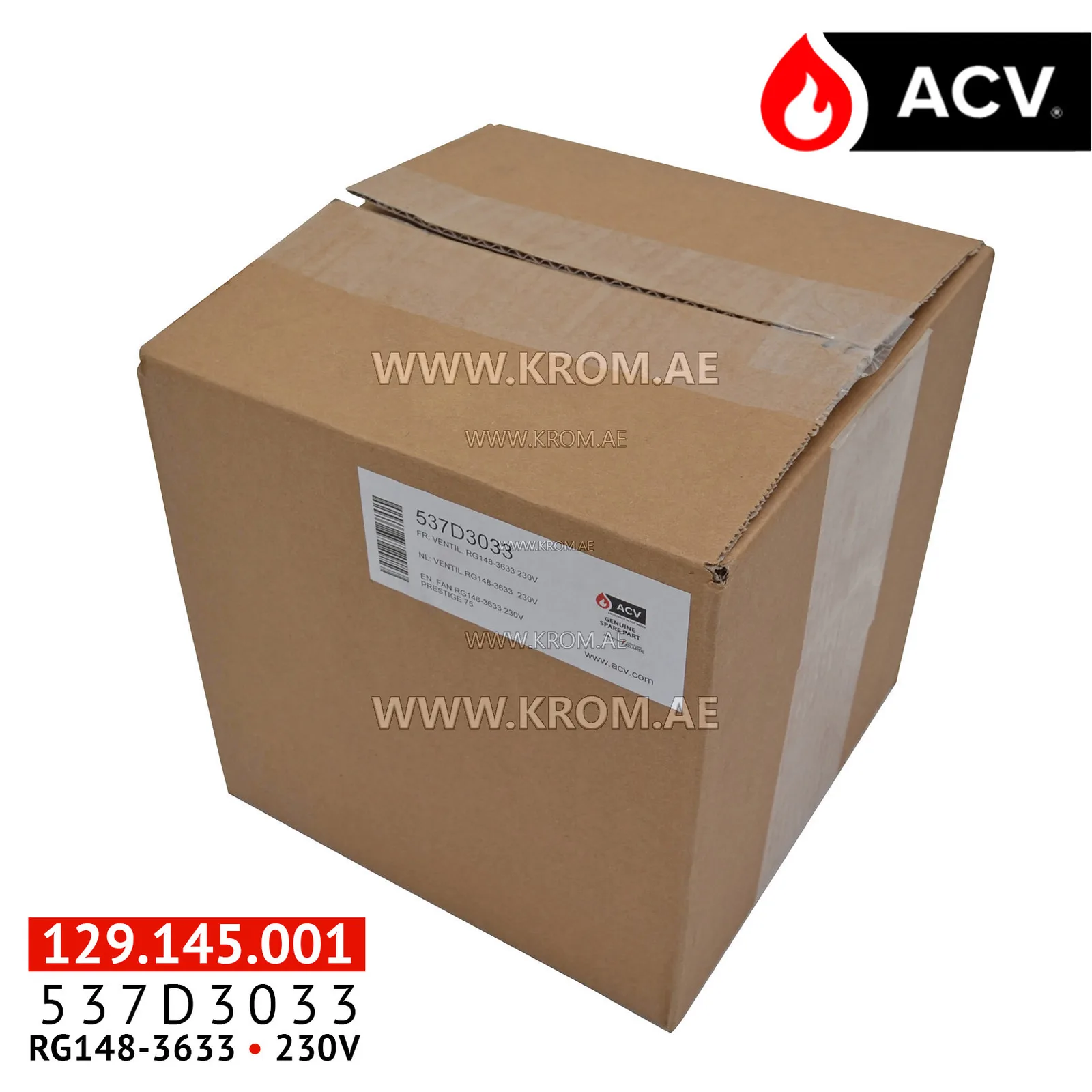 ACV 537D3033 fan RG148-3633 230V Prestige 75