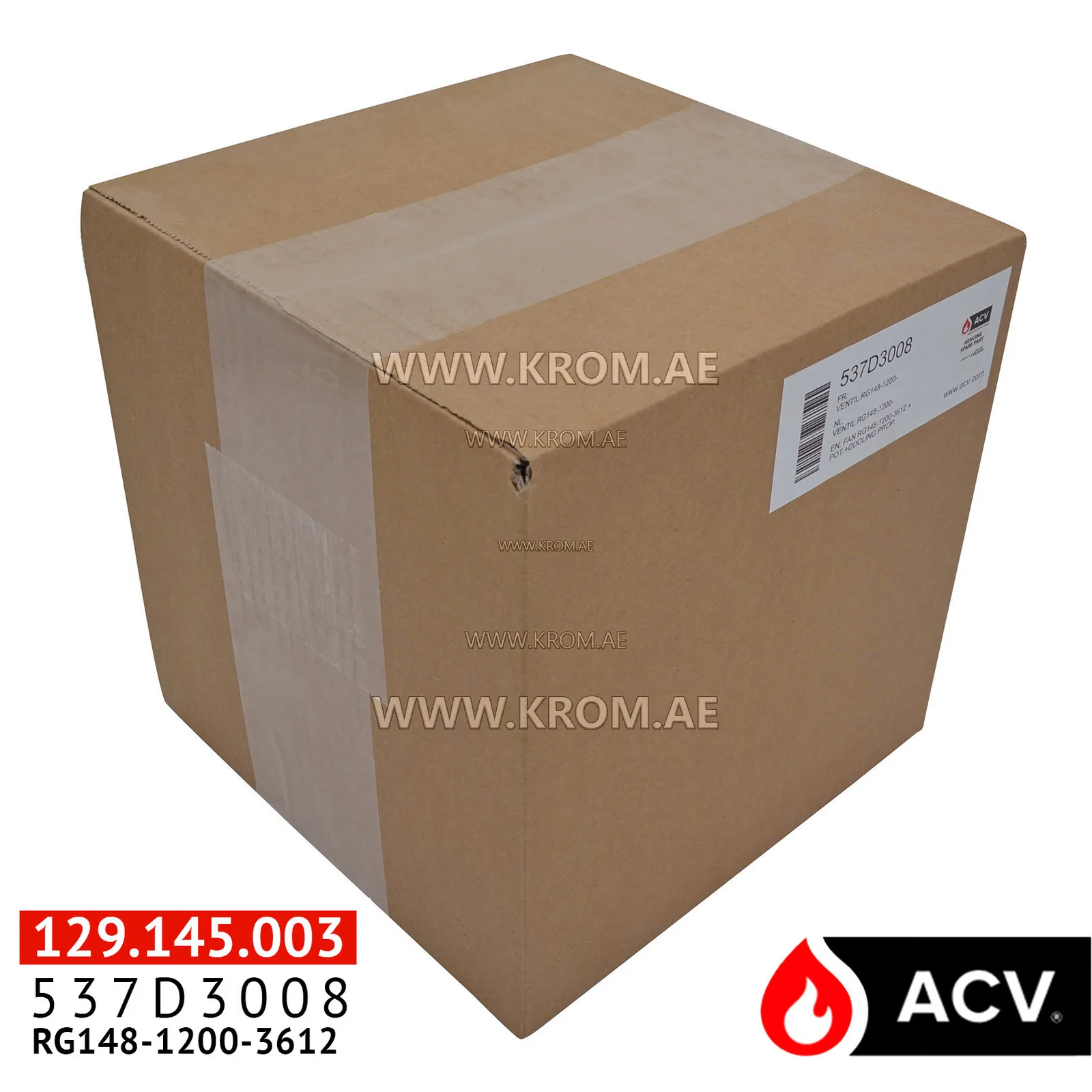 ACV 537D3008 fan RG148-1200-3612 + pot.+cooling prop.