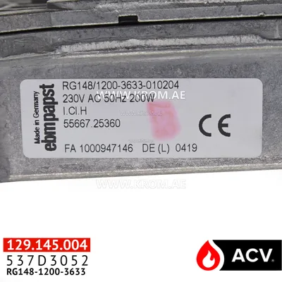 ACV 537D3052 fan RG148-3633 p75 V14