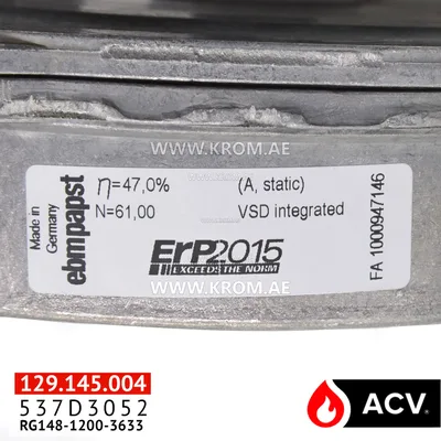 ACV 537D3052 fan RG148-3633 p75 V14