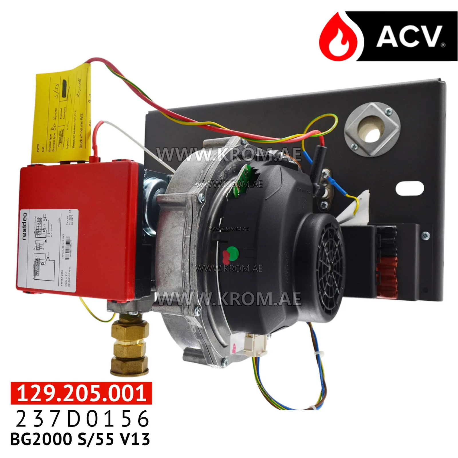 ACV BG2000 S/55 V13 gas block burner 237D0156