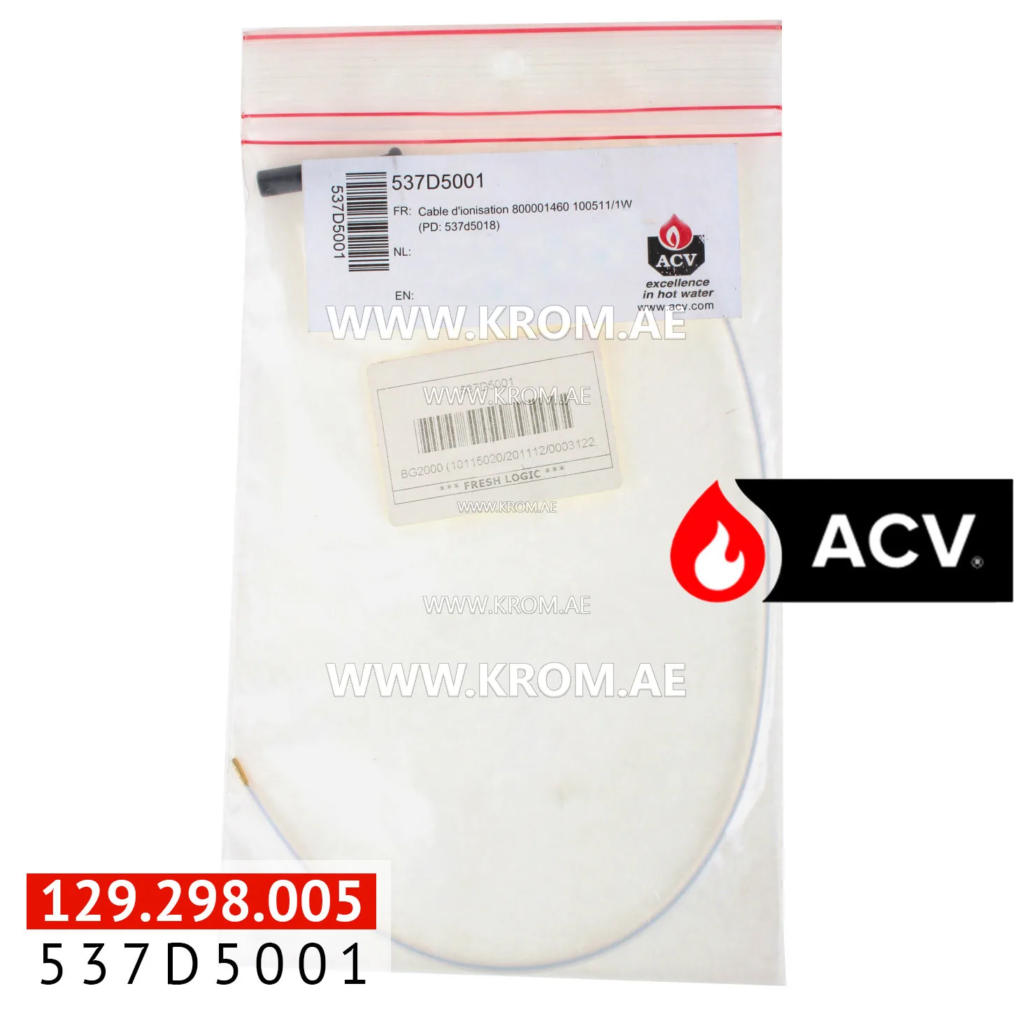 ACV 537D5001 ionisation cable ->537d5018 / 537d5027