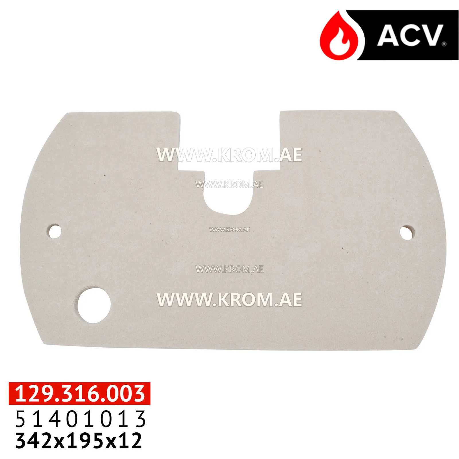 ACV 51401013 isolierte Keranap-342x195x12 DELTA G HRn