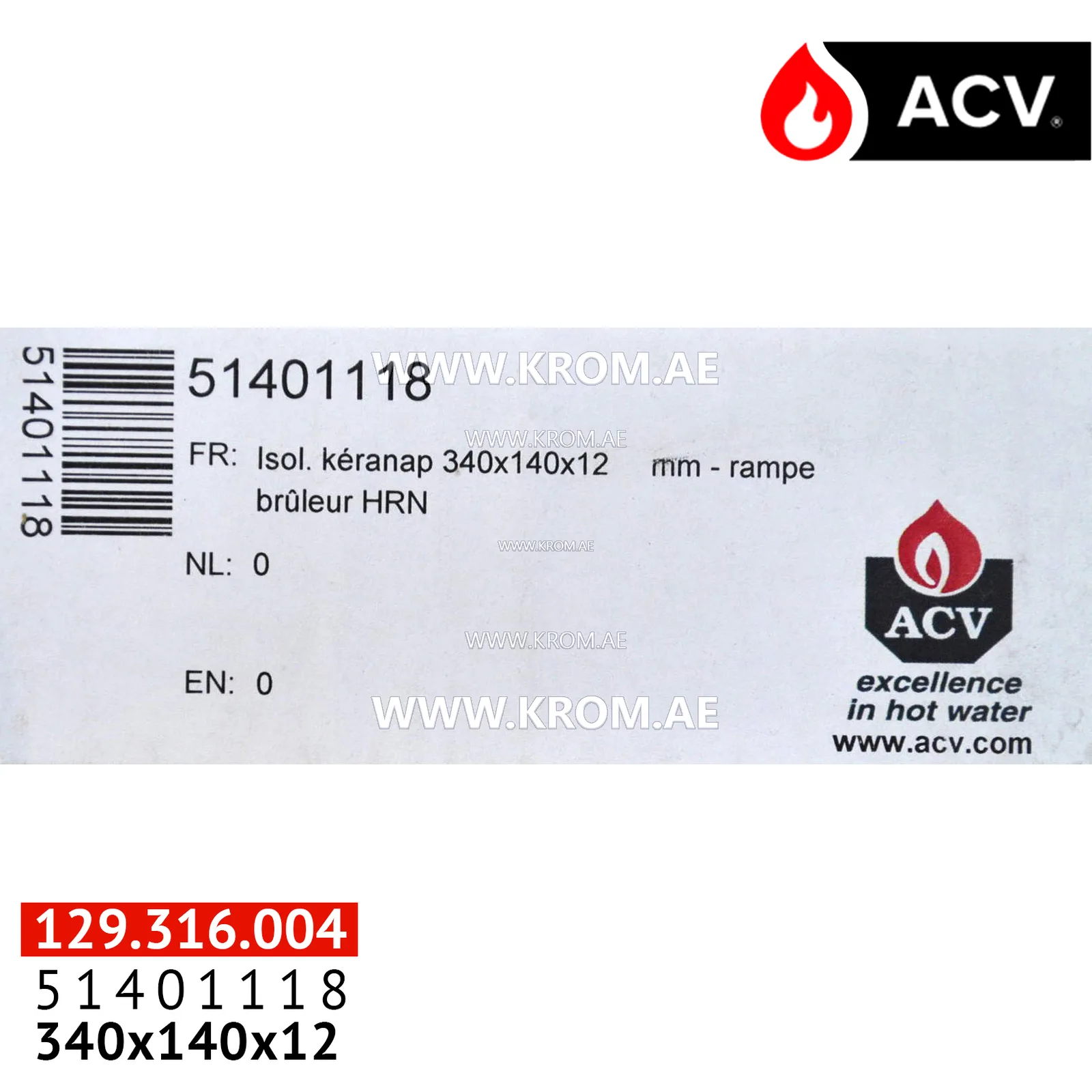 ACV 51401118 insulated door GP ALFA DELTA HRn