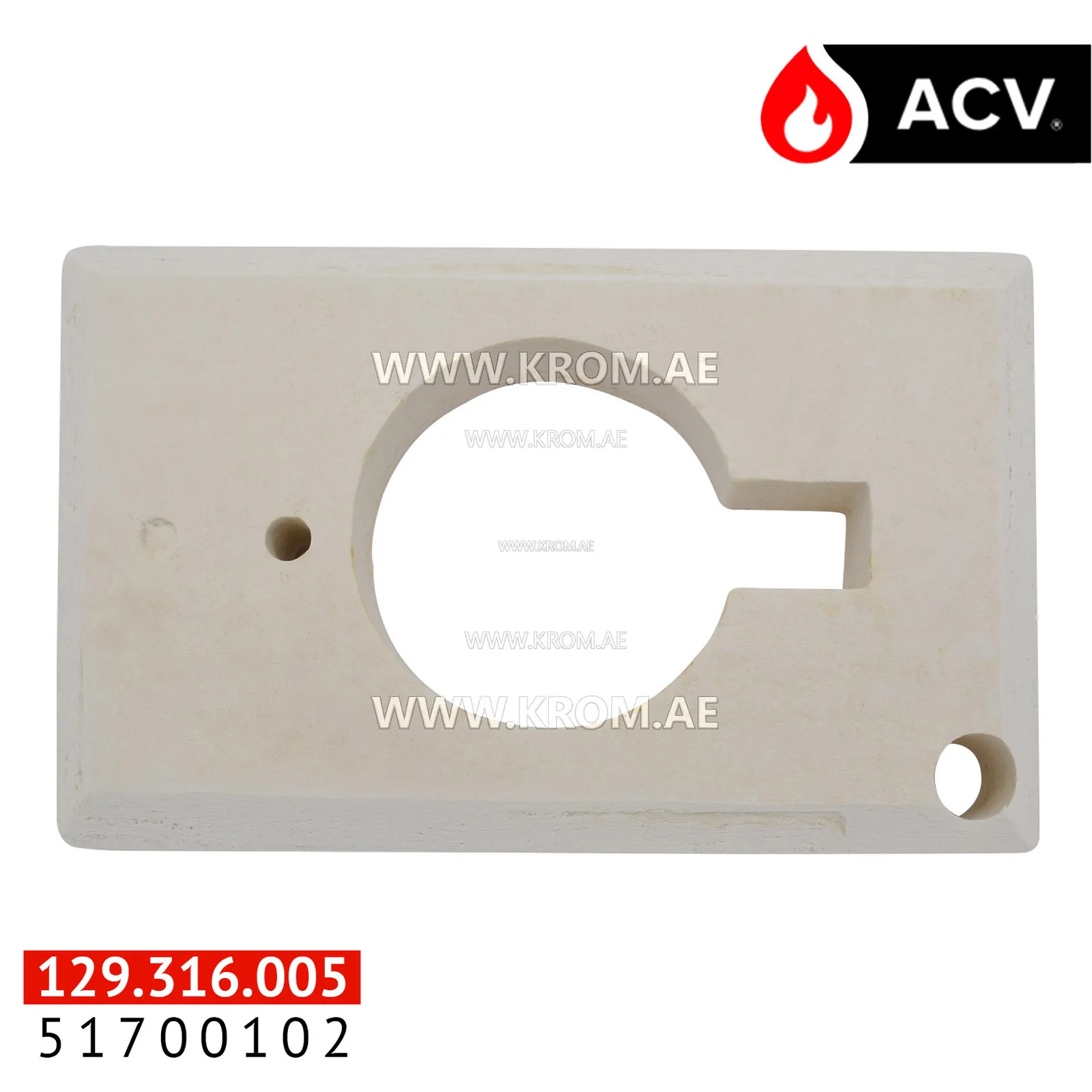 ACV 51700102 insulated burner door BG2000 DELTA pro-hm
