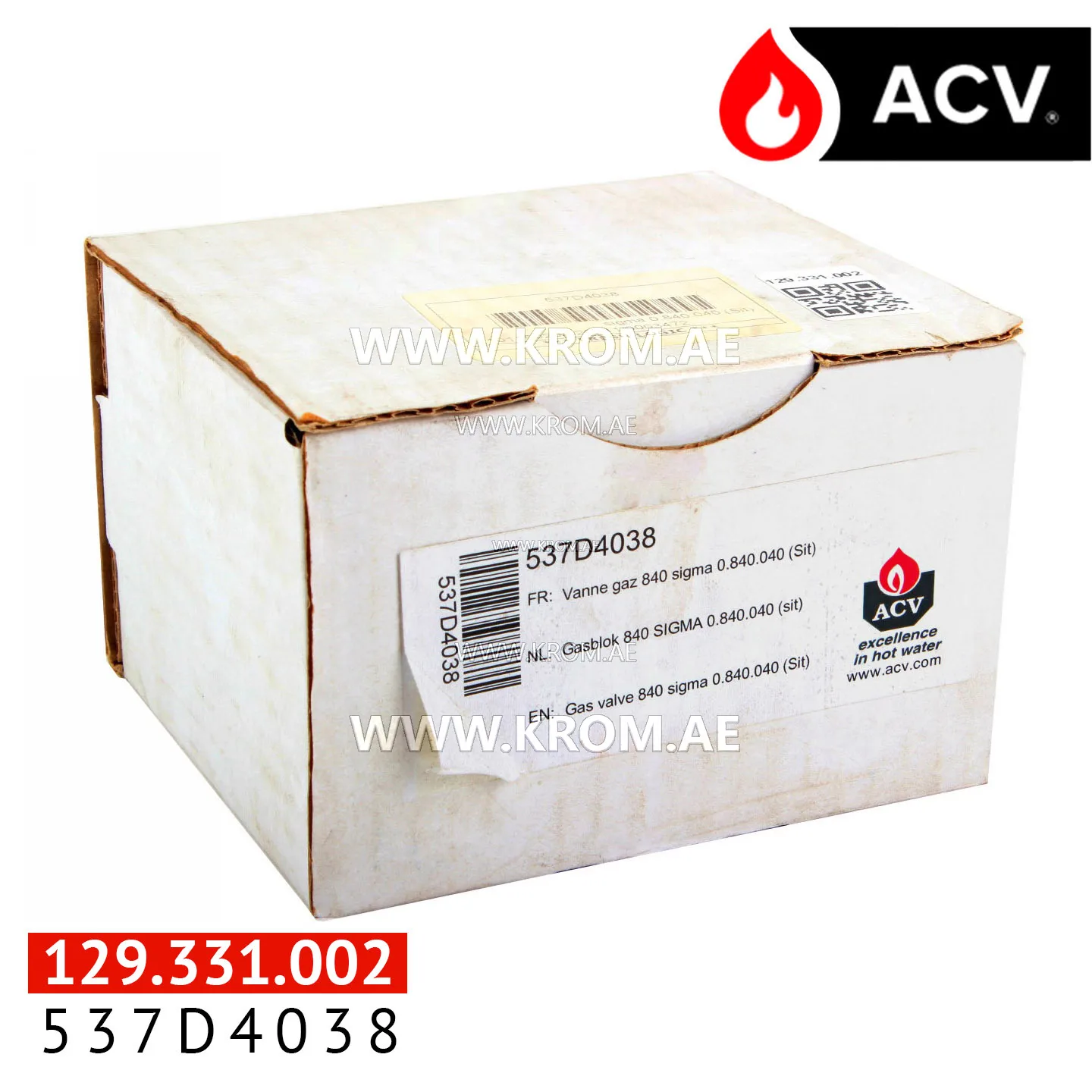 ACV 537D4038 gas valve 840 sigma 0.840.040