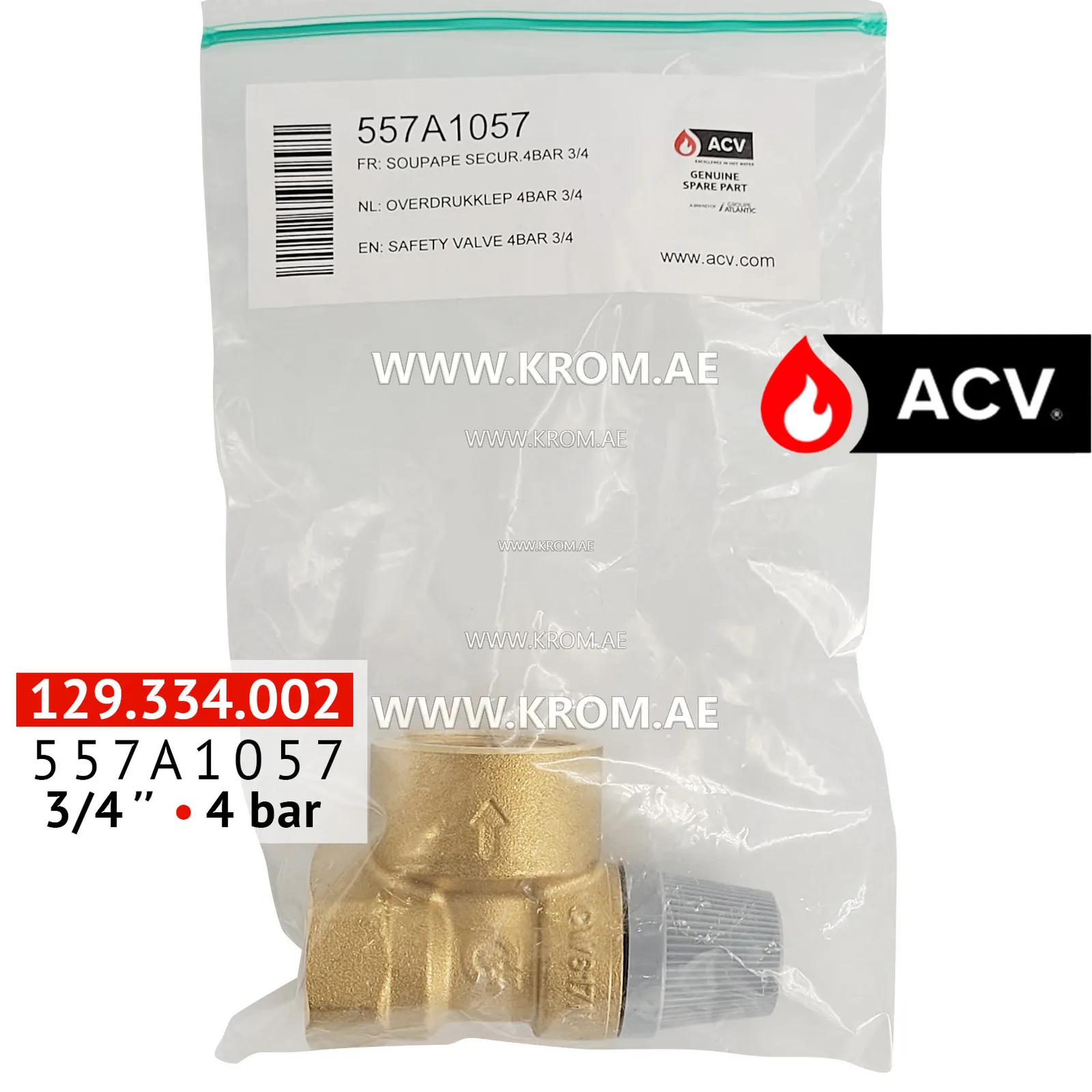 ACV 557A1057 safety valve 4bar 3/4