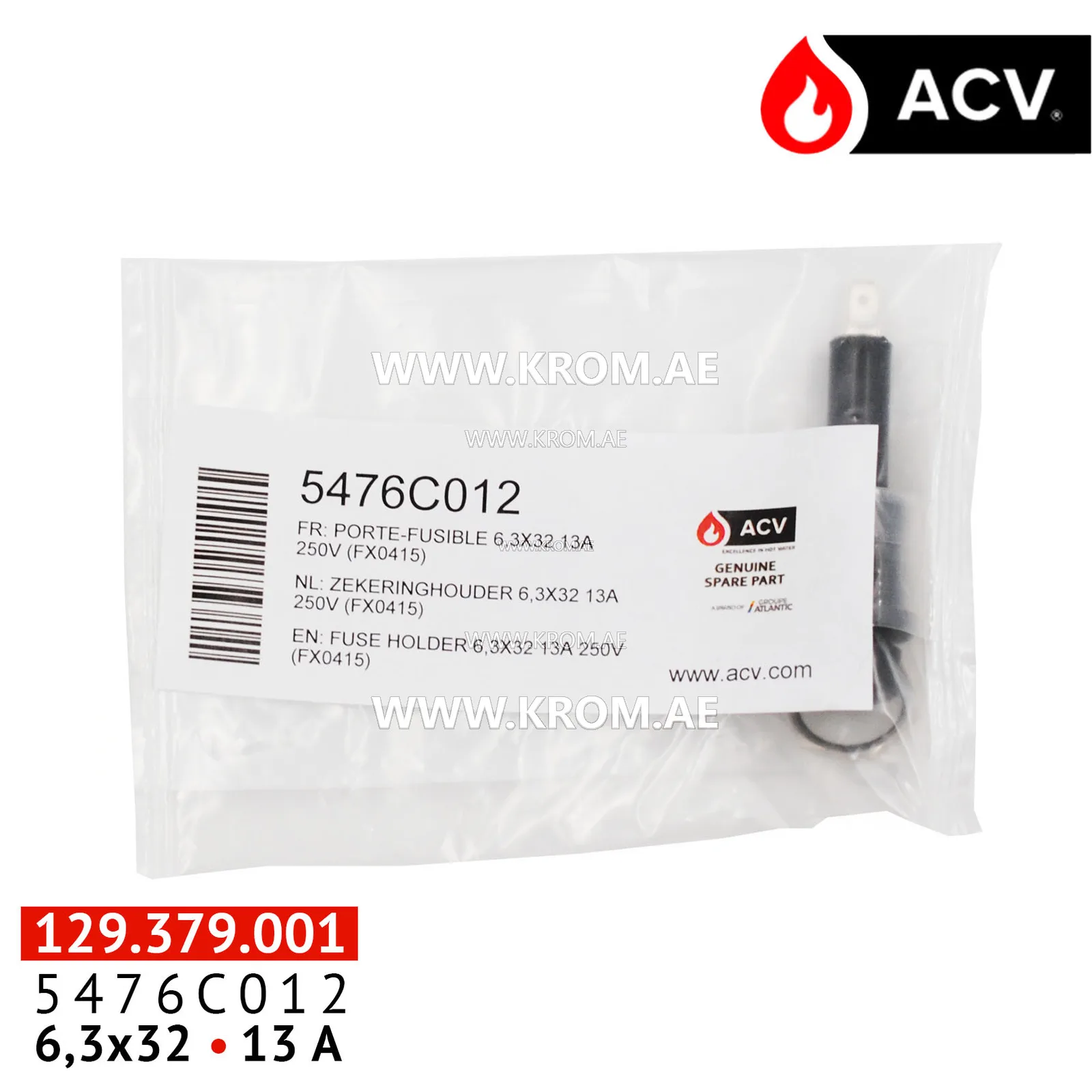 ACV 5476C012 fuse holder 6,3x32 250V (fx0415)