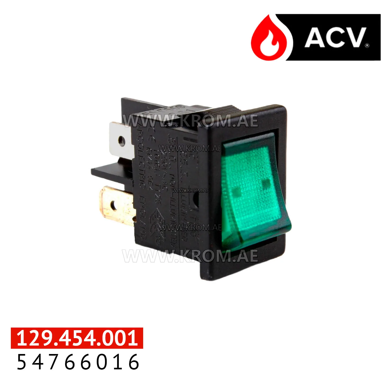 ACV 54766016 switch 2p green