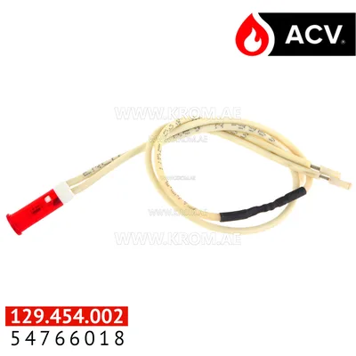 ACV 54766018 light red cable sil. 200mm