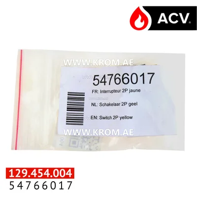 ACV 54766017 switch 2p yellow