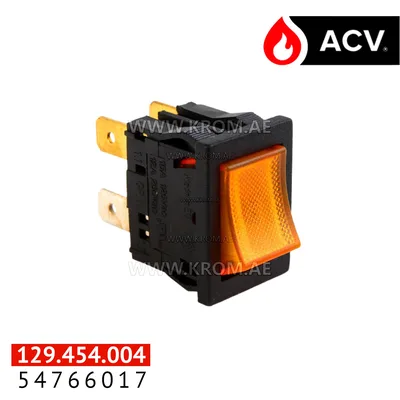 ACV 54766017 switch 2p yellow