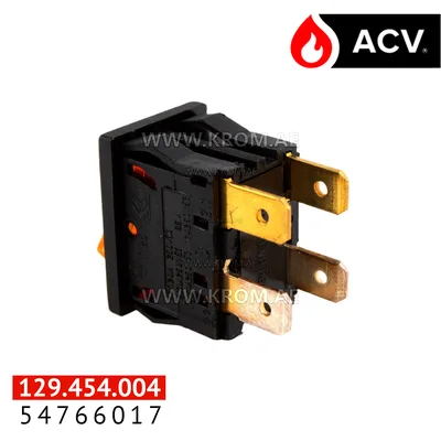 ACV 54766017 switch 2p yellow