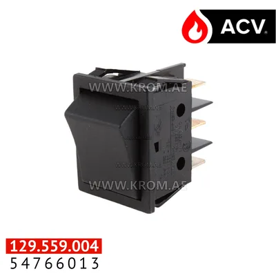 ACV 54766013 switch black 22x30 dbl.inv 6tabs