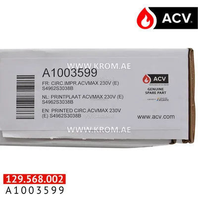 ACV A1003599 printed circuit acvmax 230V (e) s4962s3038b