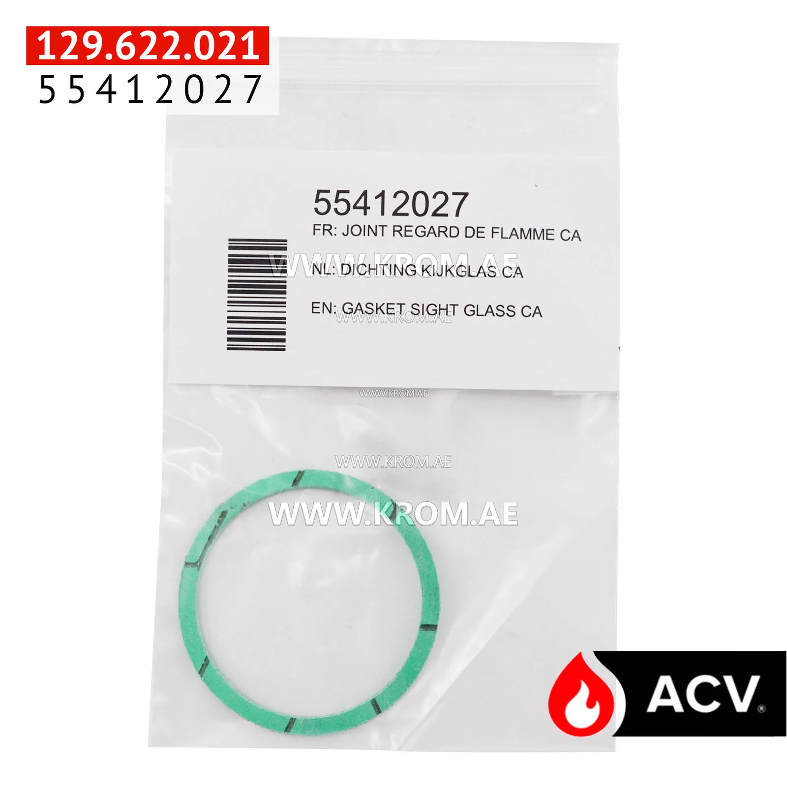 ACV 55412027 gasket sight glass ca