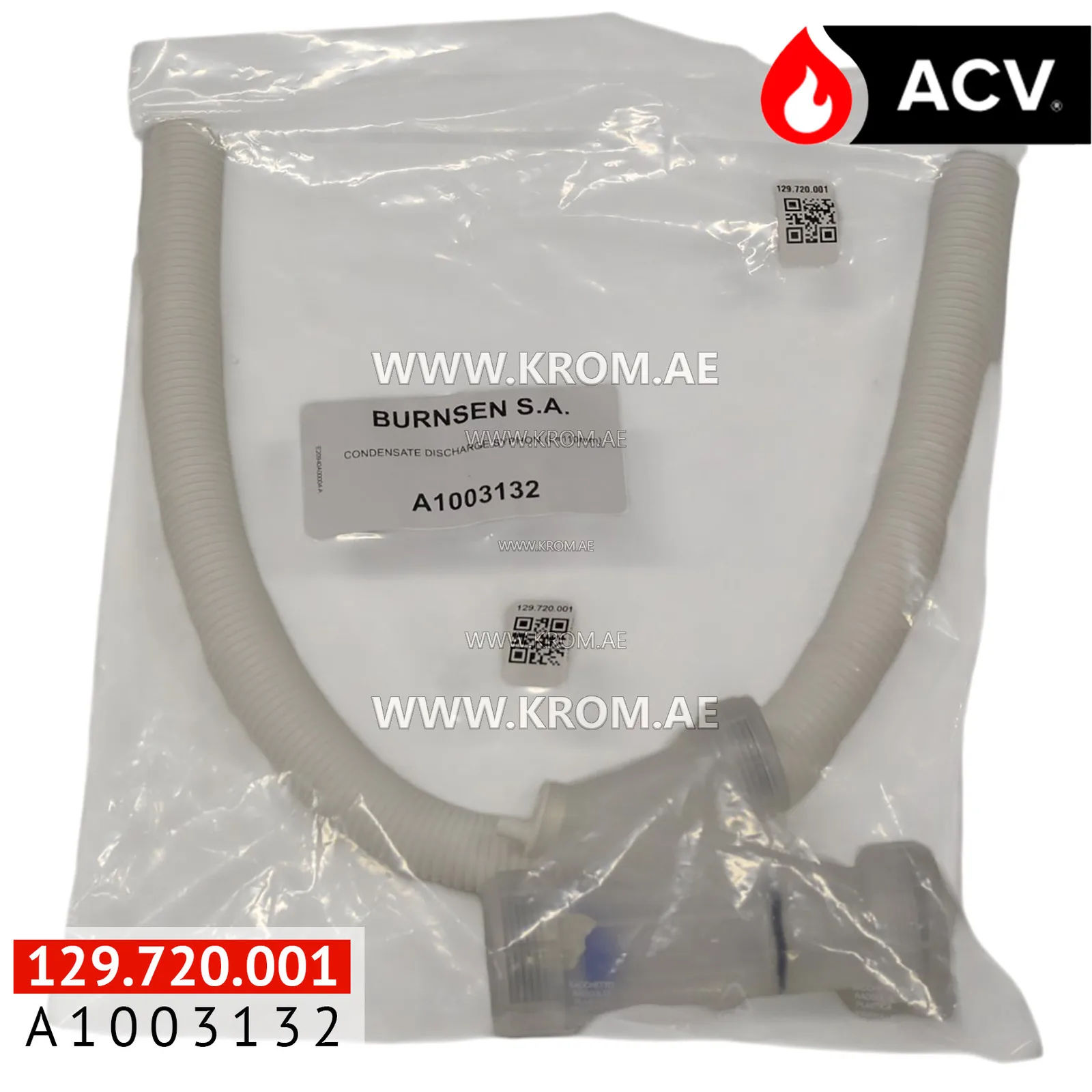 ACV A1003132 siphon wh50 w/ball+ring +seal