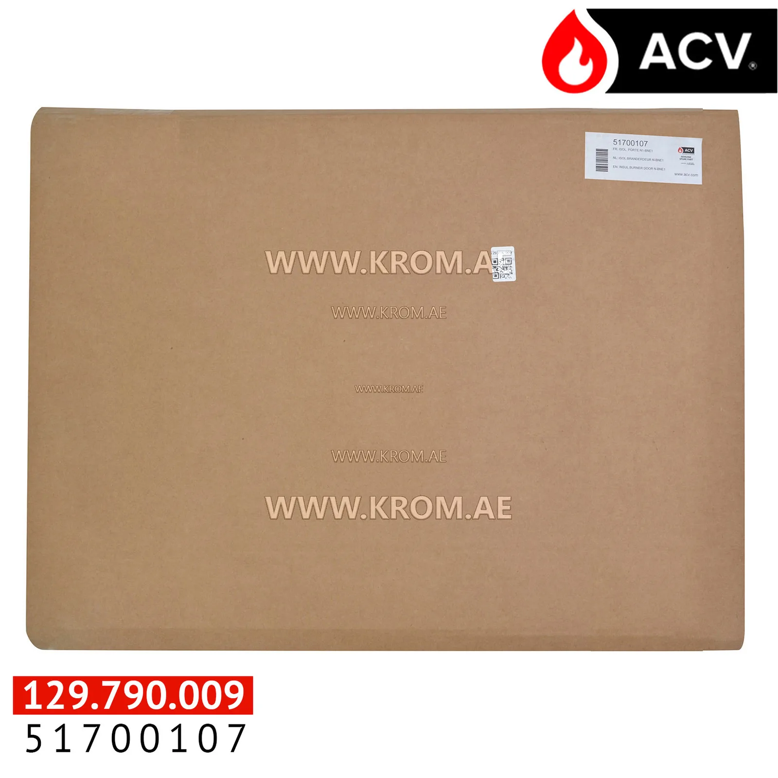 ACV 51700107 insulated burner door N-BNE1 (non-Eco)