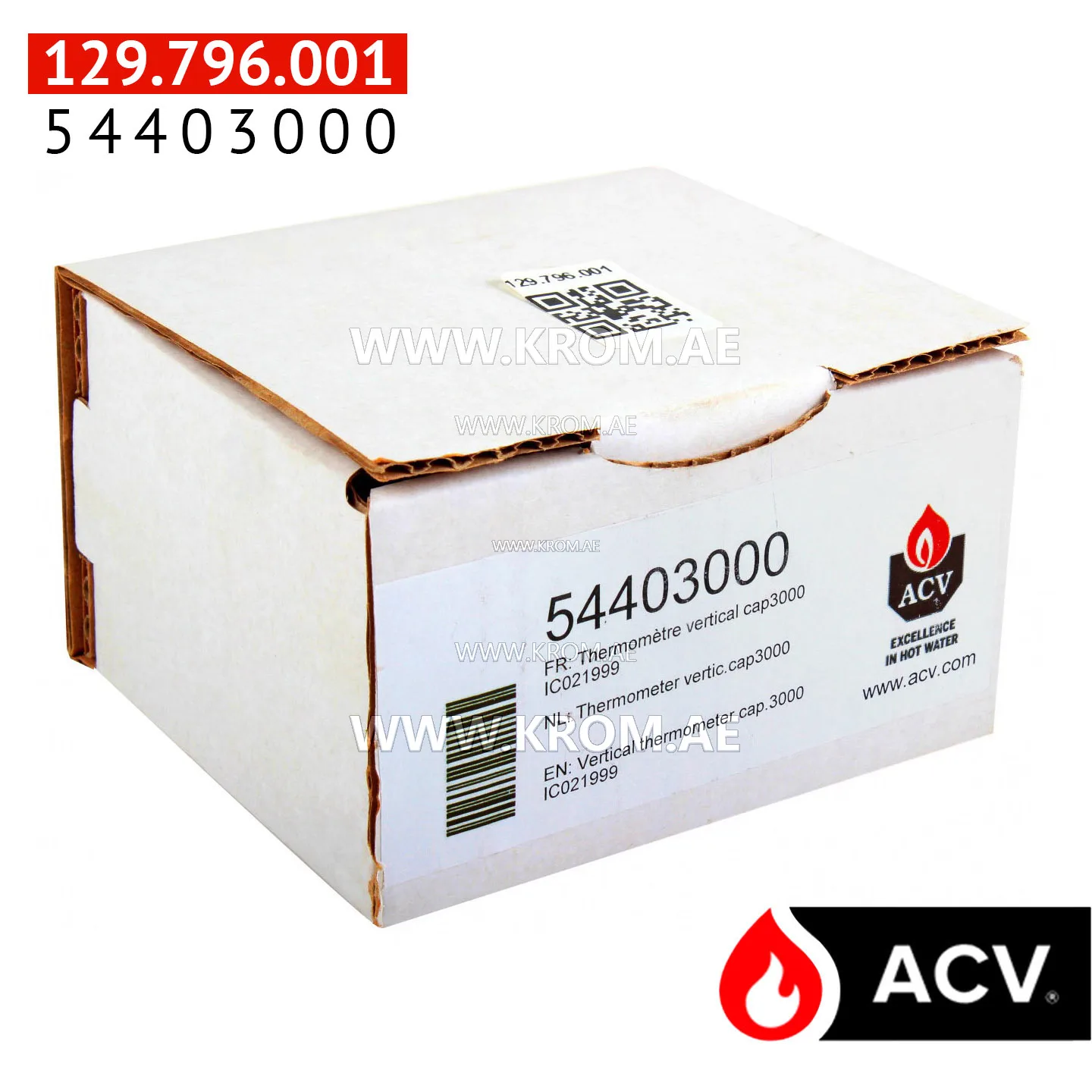 ACV 54403000 vertical thermometer cap.3000 ic021999