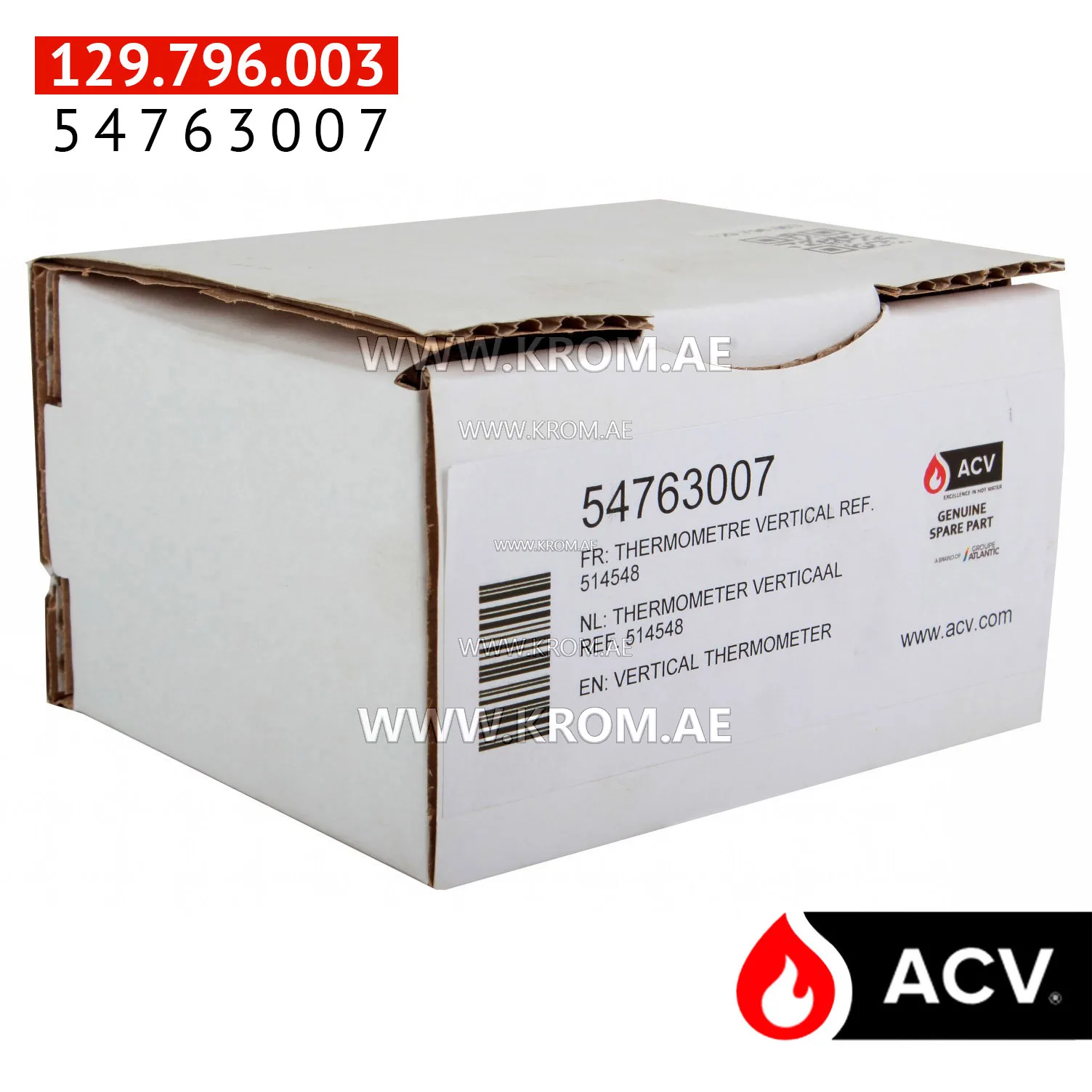 ACV 54763007 vertical thermometer