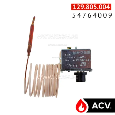 ACV 54764009 thermostat+reset 103C cap1500bulb6 ts-rm-dt