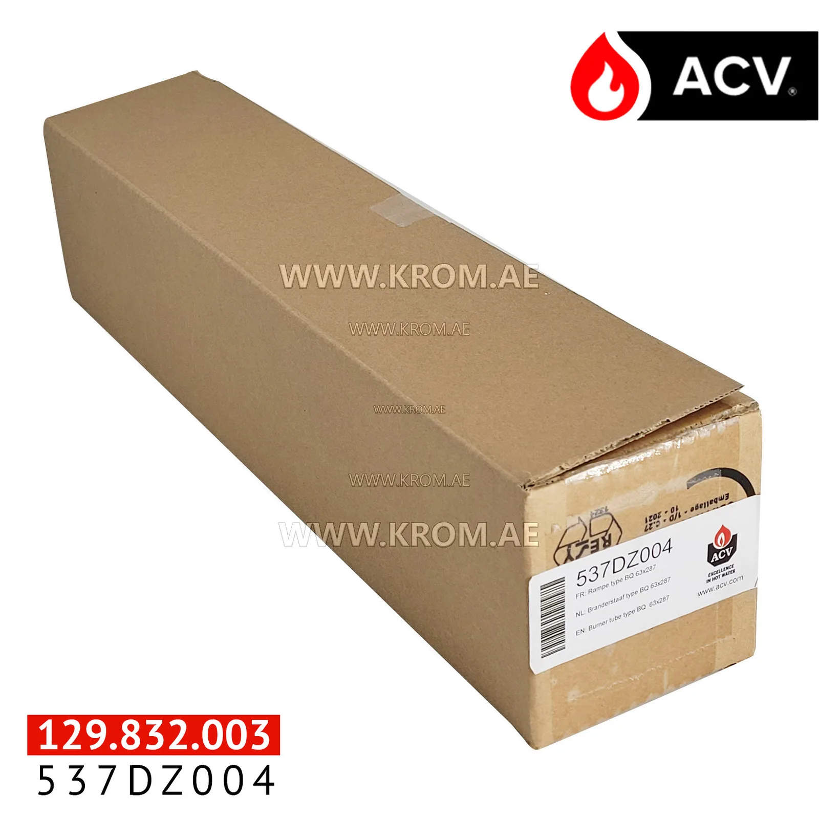 ACV 537DZ004 burner tube type BQ 63x287