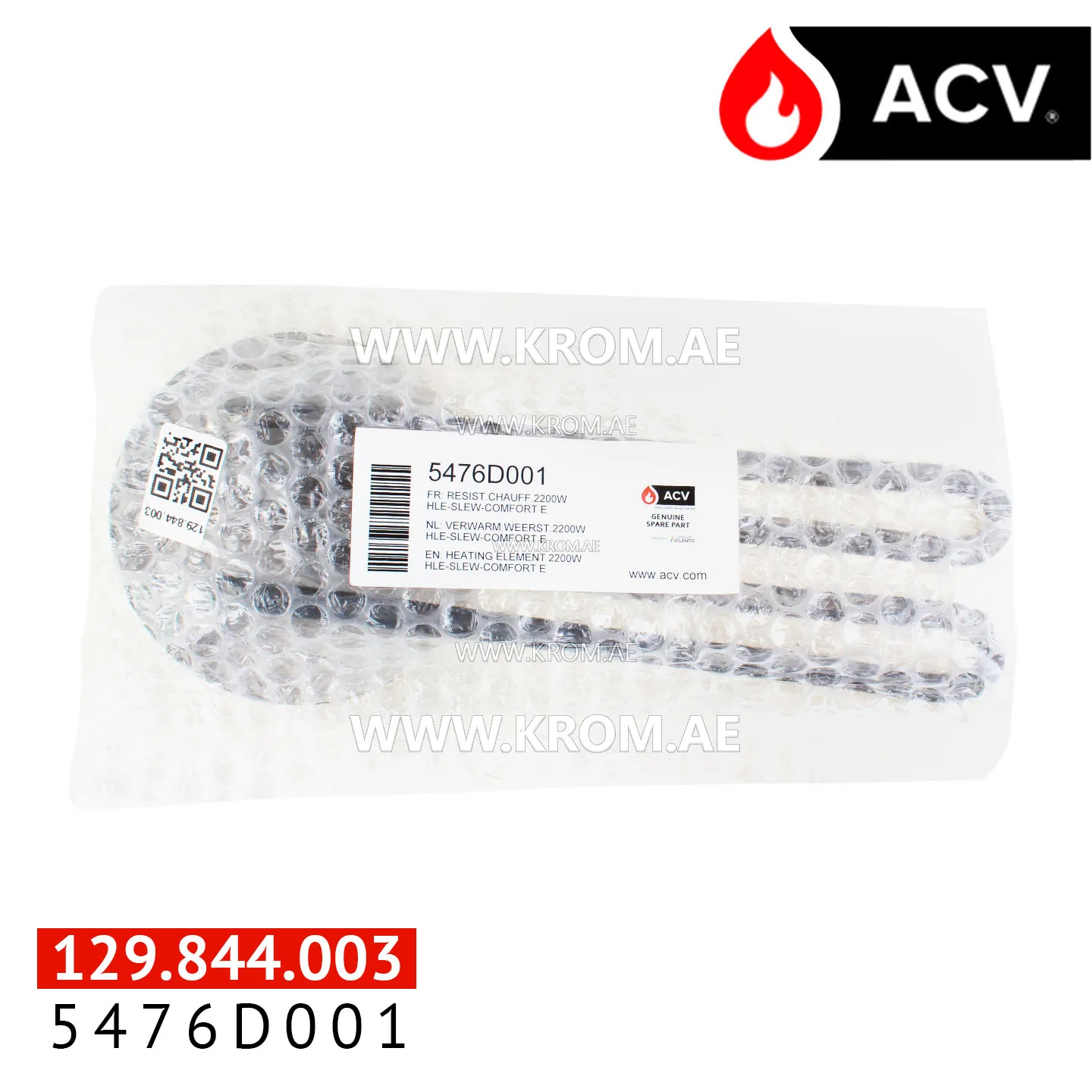 ACV 5476D001 heating element 2200w HLE-slew-comfort e