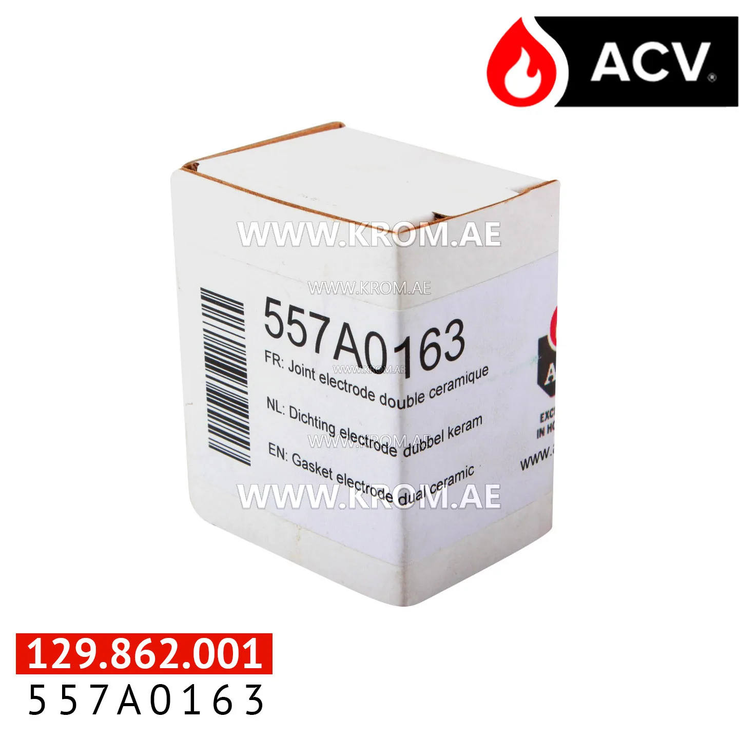 ACV 557A0163 gasket for dual ceramic ignitor