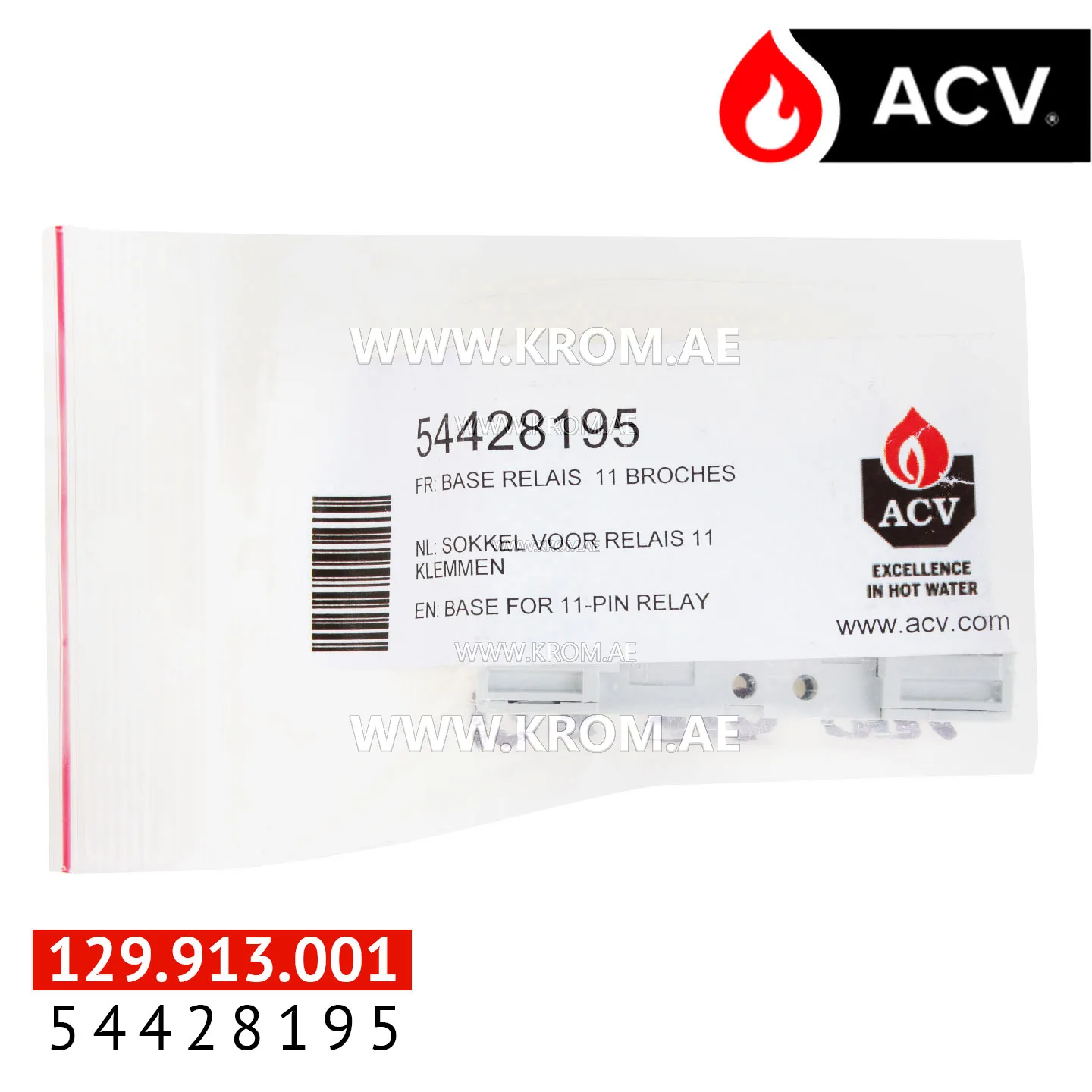 ACV 54428195 base for 11-pin relay