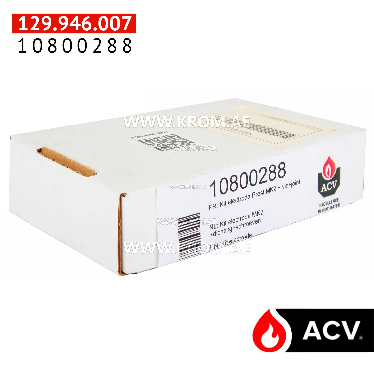 ACV 10800288 kit electrode Prestige mk1-2 +gasket+screws