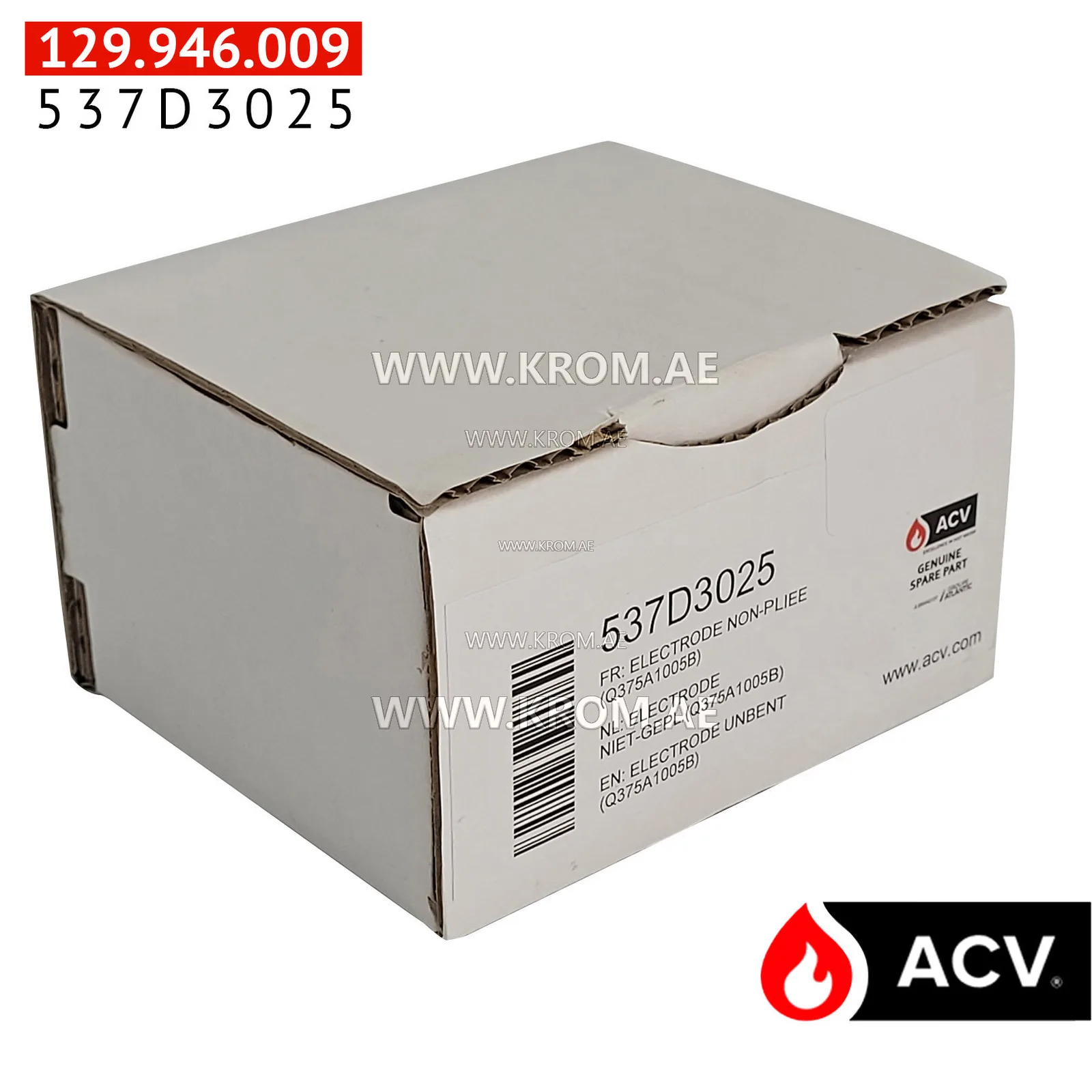 ACV 537D3025 electrode unbent (q375A1005b)
