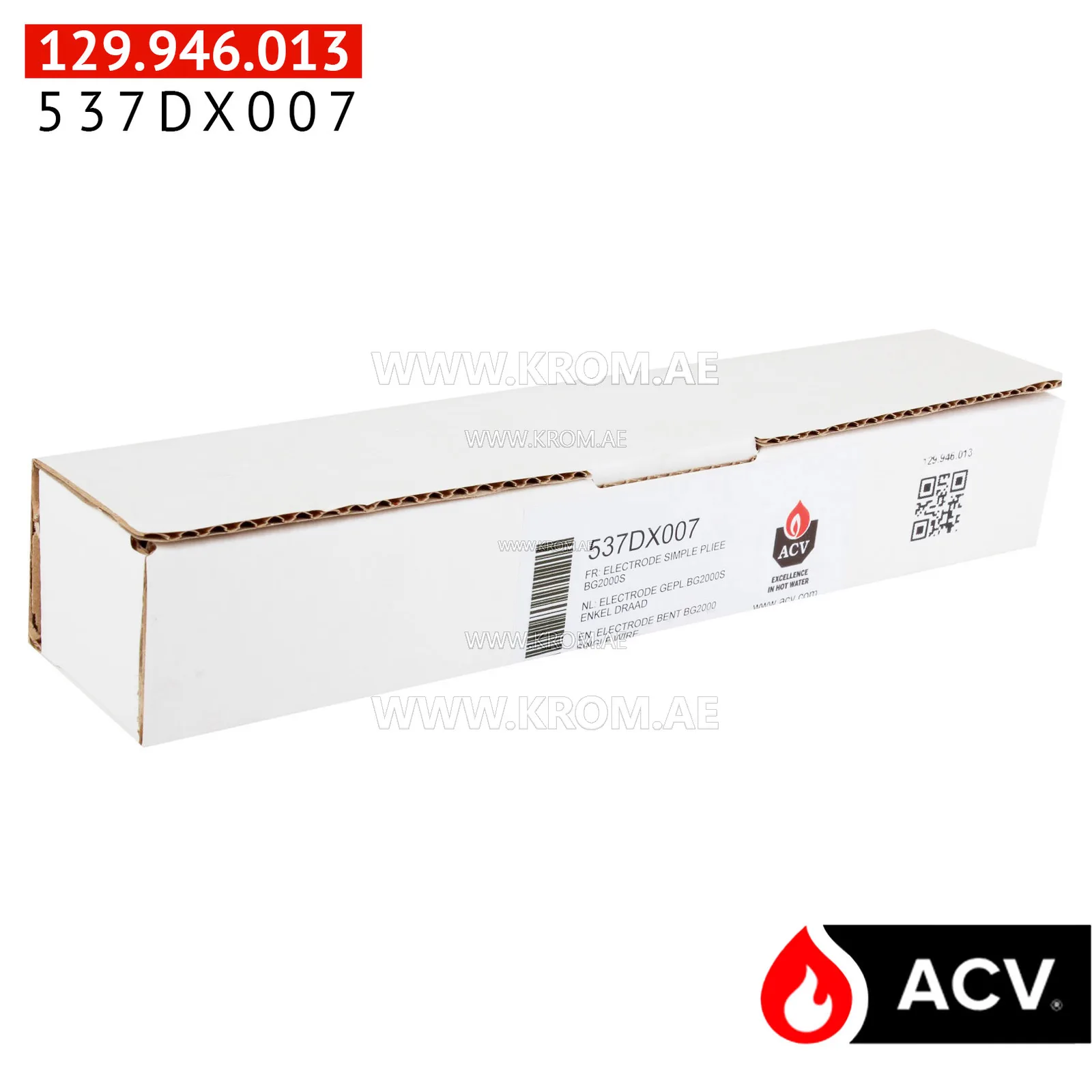 ACV 537DX007 electrode bent BG2000 single wire