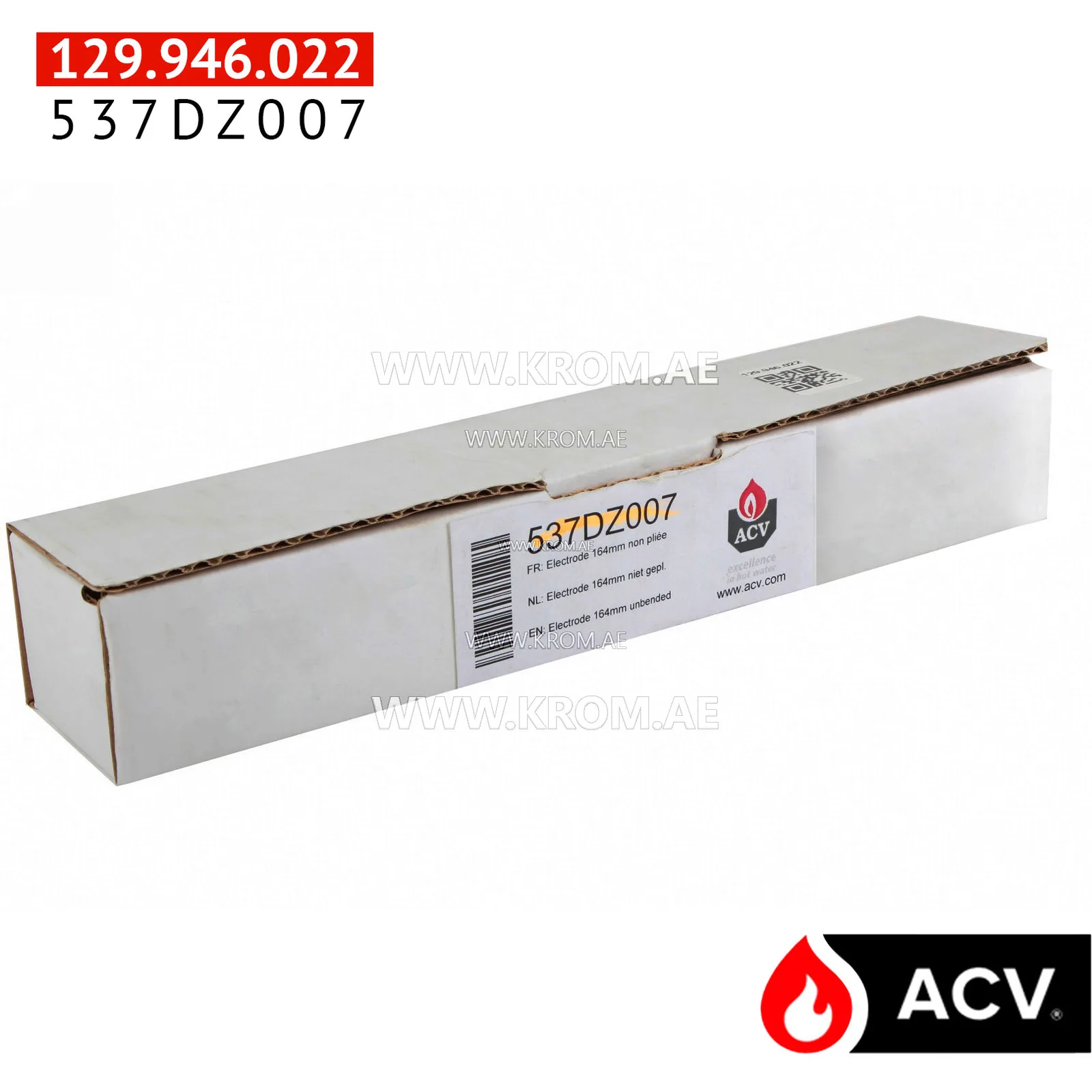ACV 537DZ007 electrode 164mm unbent
