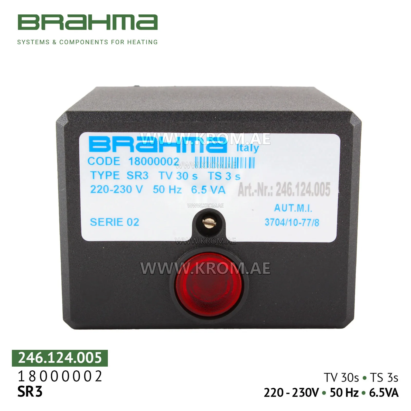 Brahma 18000002 SR3 control box