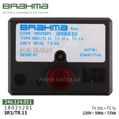 Brahma 18025201 SR3/TR15 control box