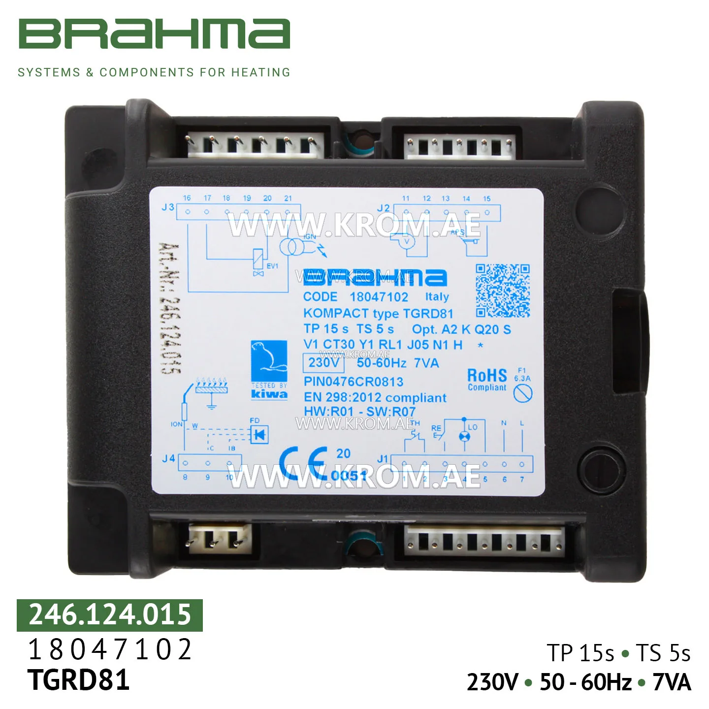 Brahma 18047102 TGRD81 control box