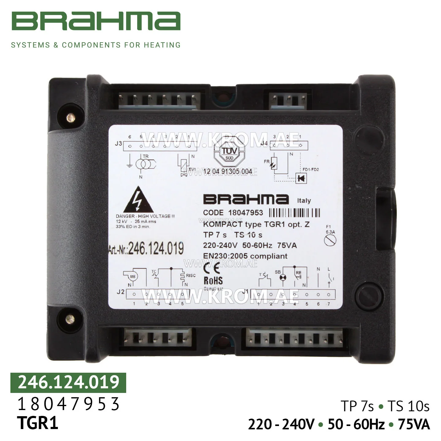 Brahma 18047953 TGR1 control box