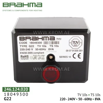 Brahma 18049300 G22 control box