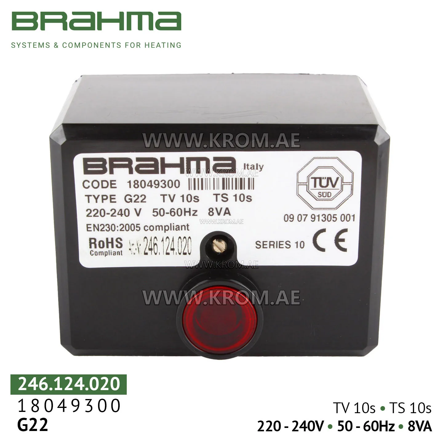 Brahma 18049300 G22 control box