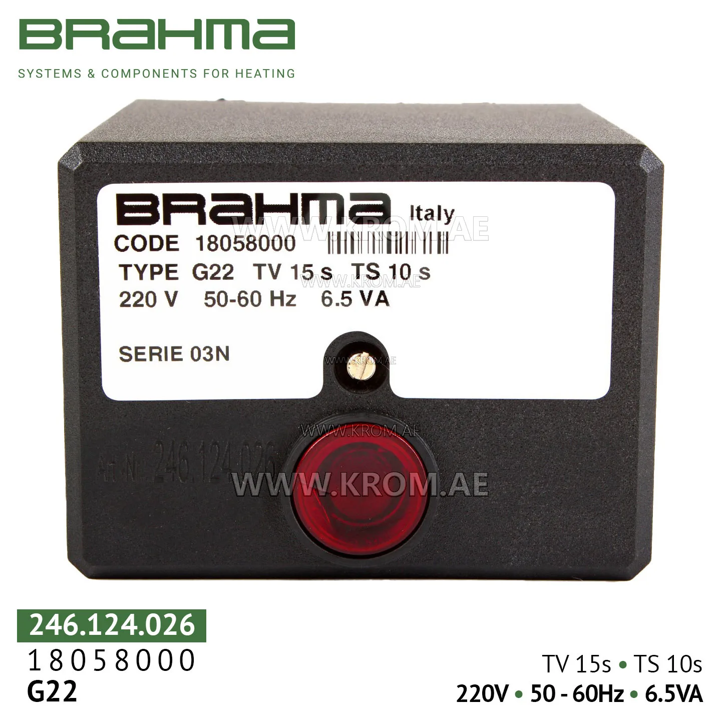 Brahma 18058000 G22 control box