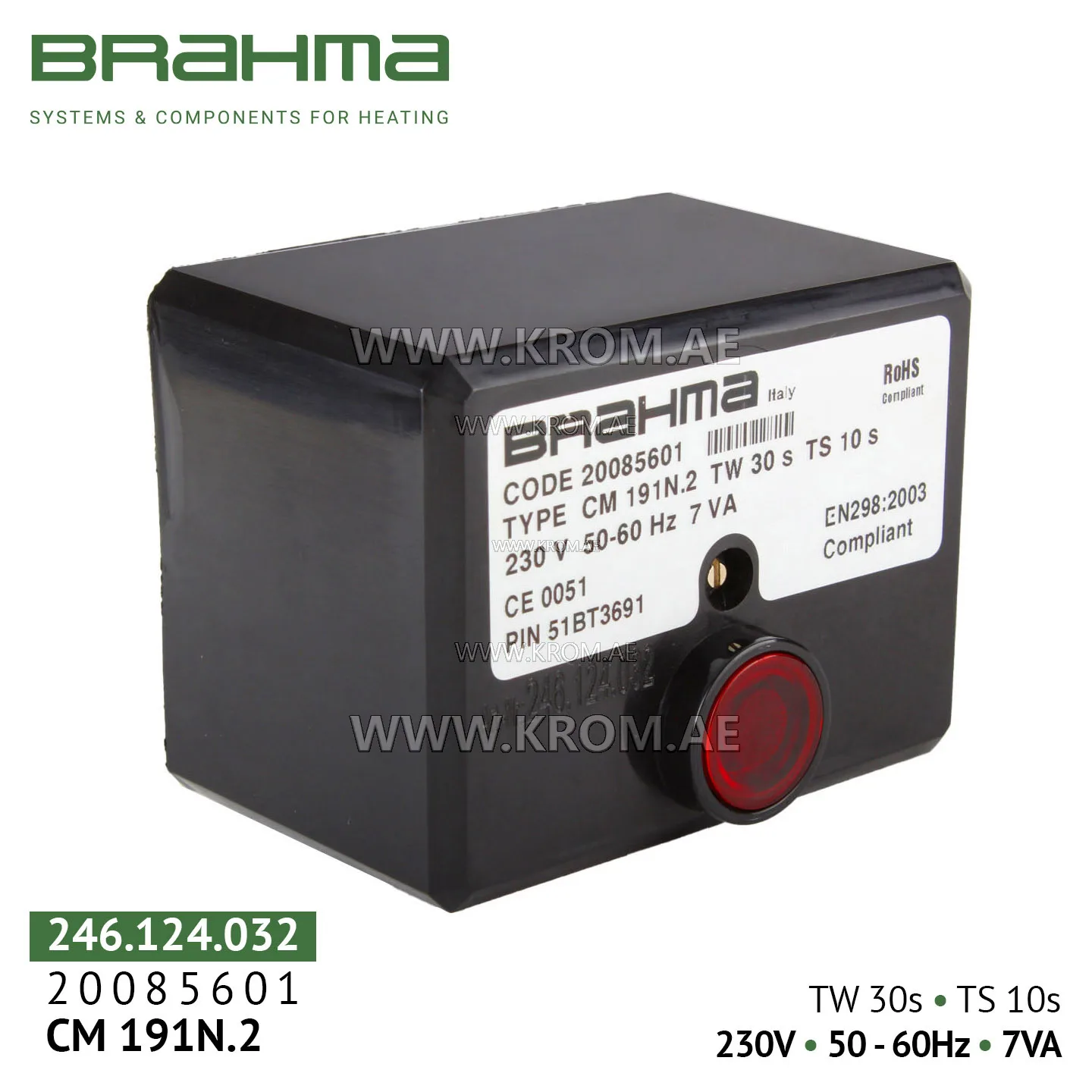Brahma 20085601 CM191N.2 control box