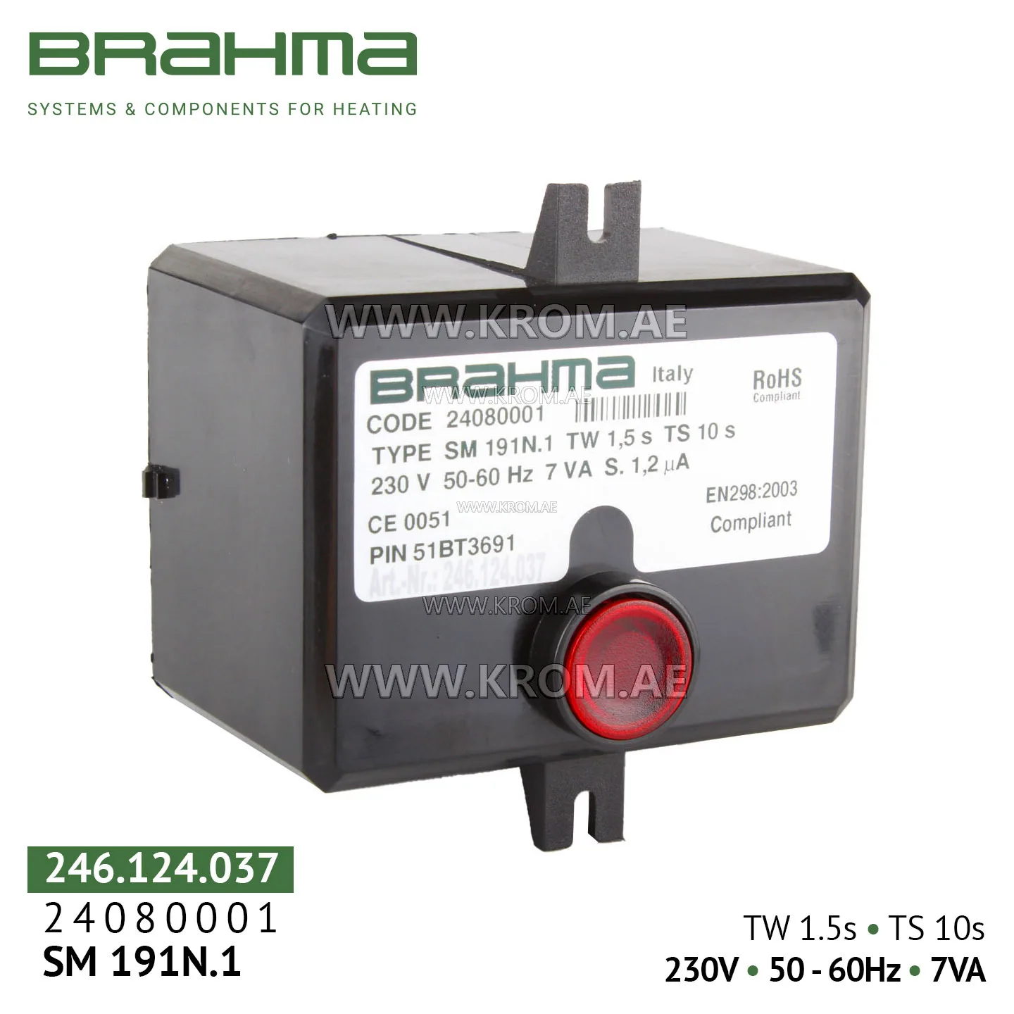 Brahma 24080001 SM191N.1 control box