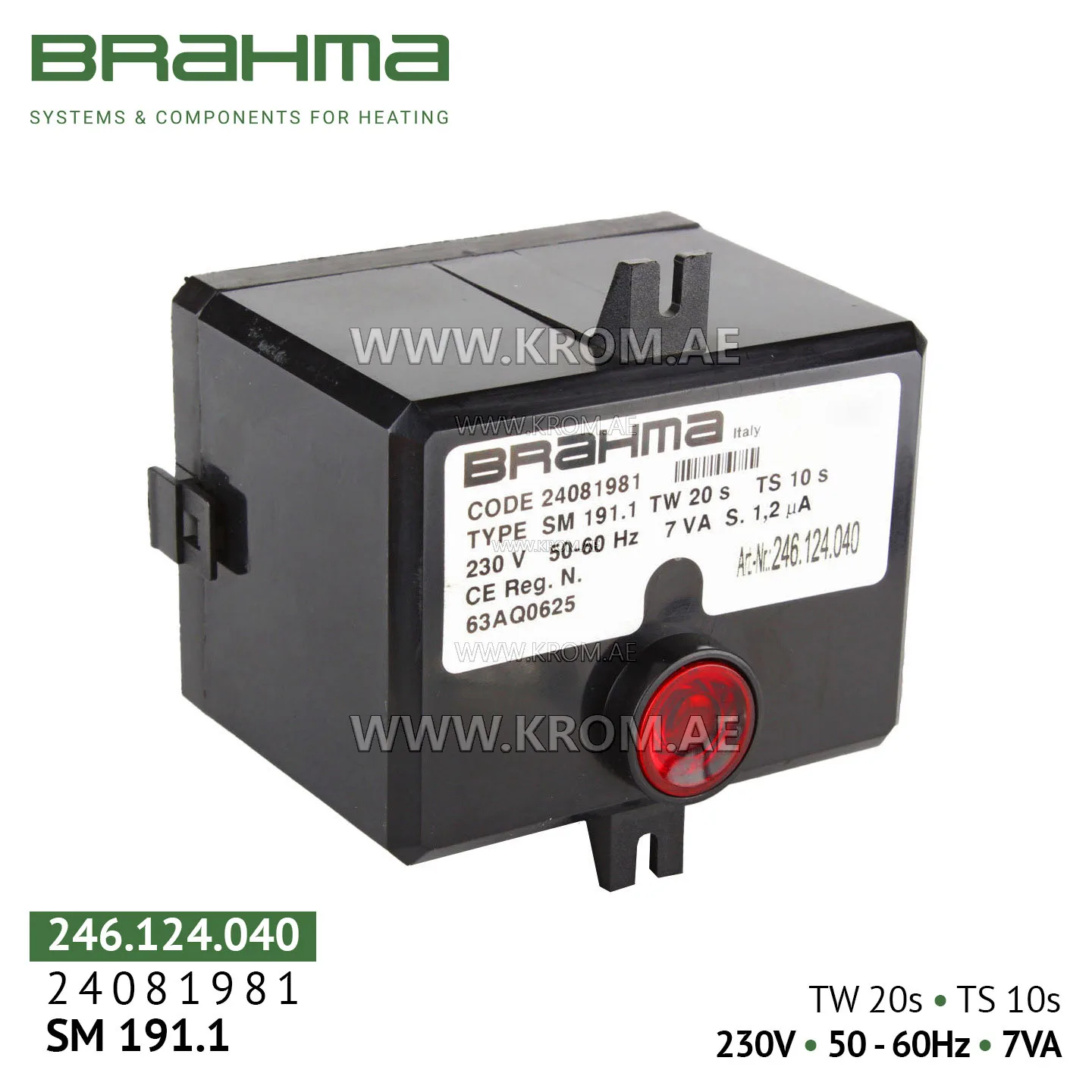 Brahma 24081981 SM191.1 control box