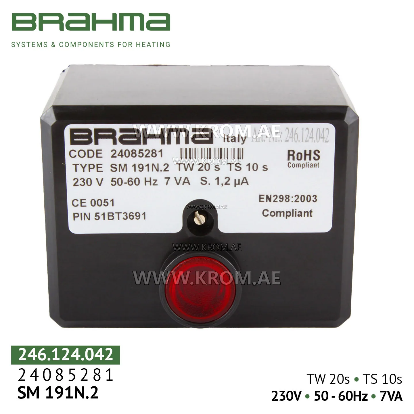 Brahma 24085281 SM191N.2 control box