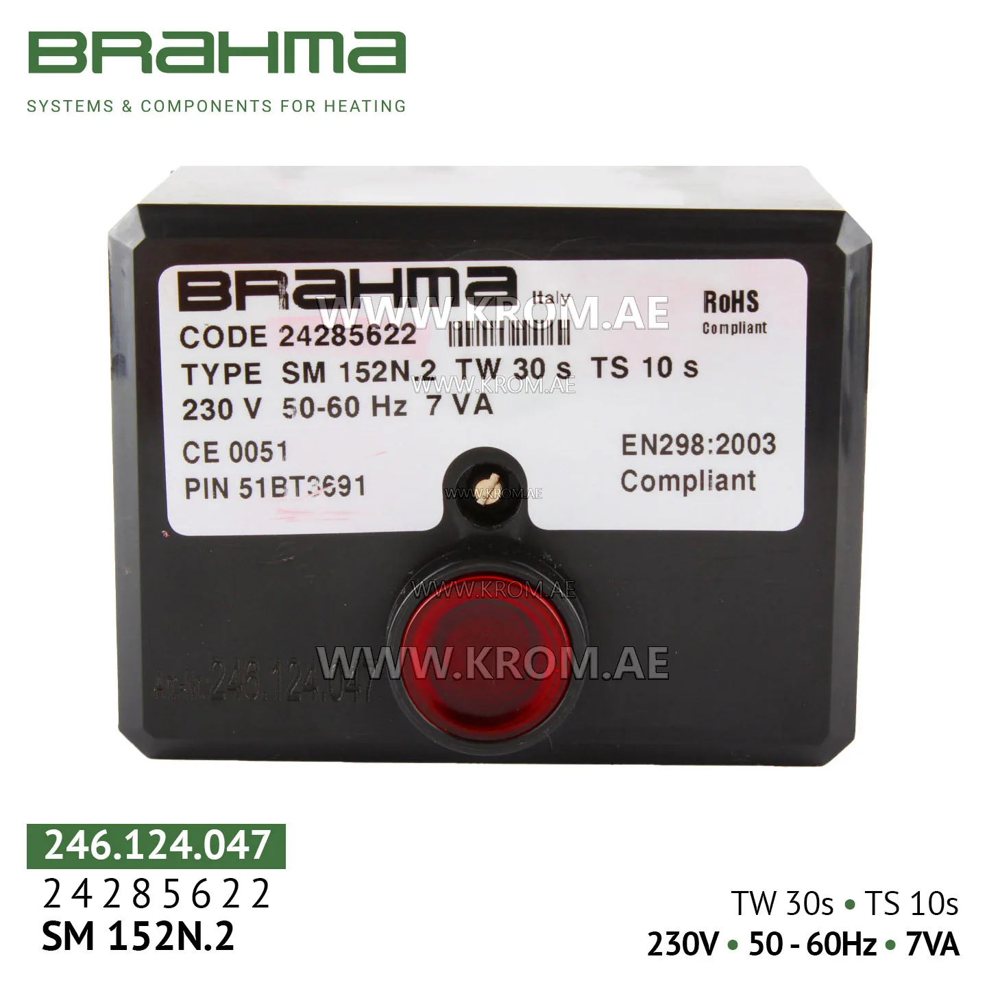 Brahma 24285622 SM152N.2 control box