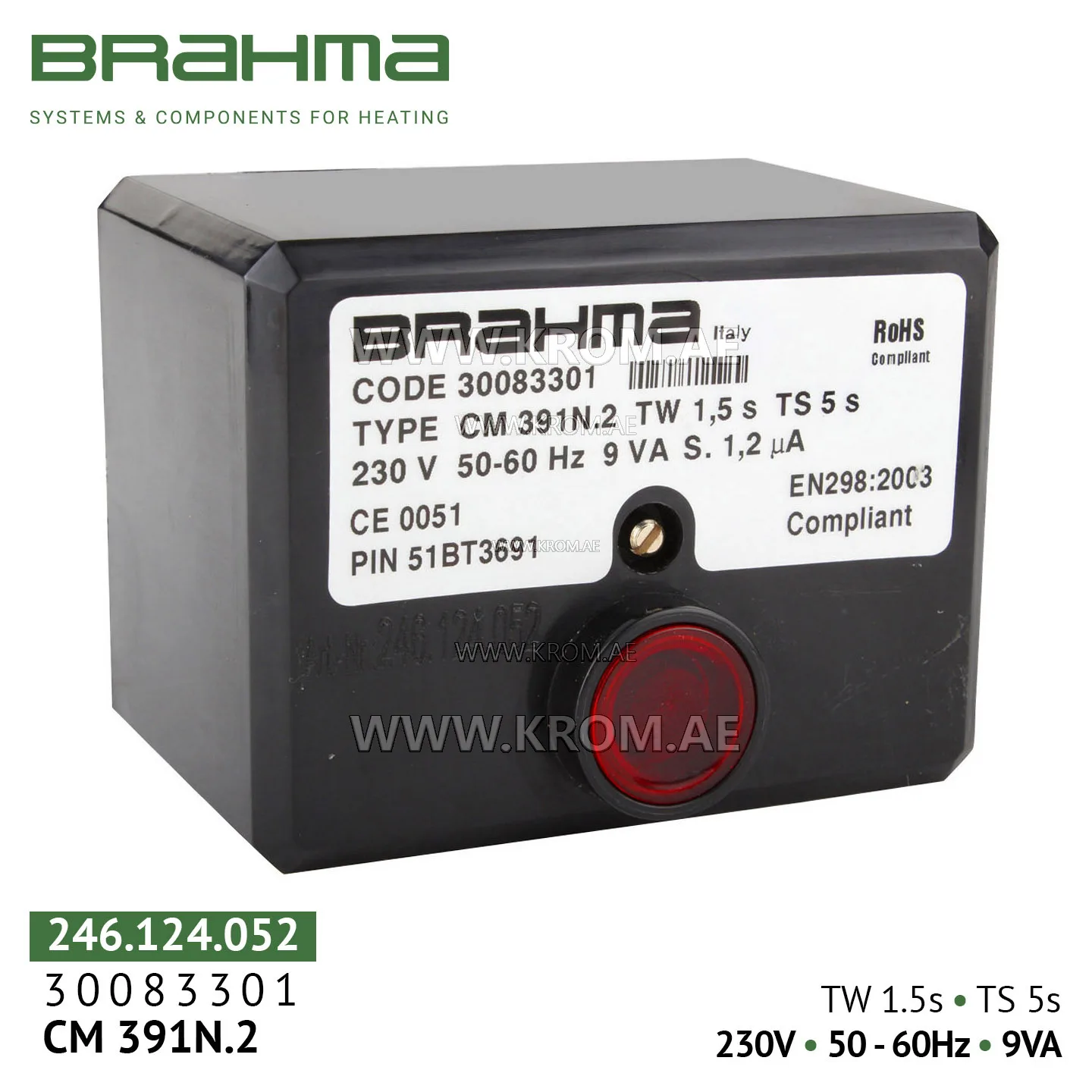 Brahma 30083301 CM391N.2 control box