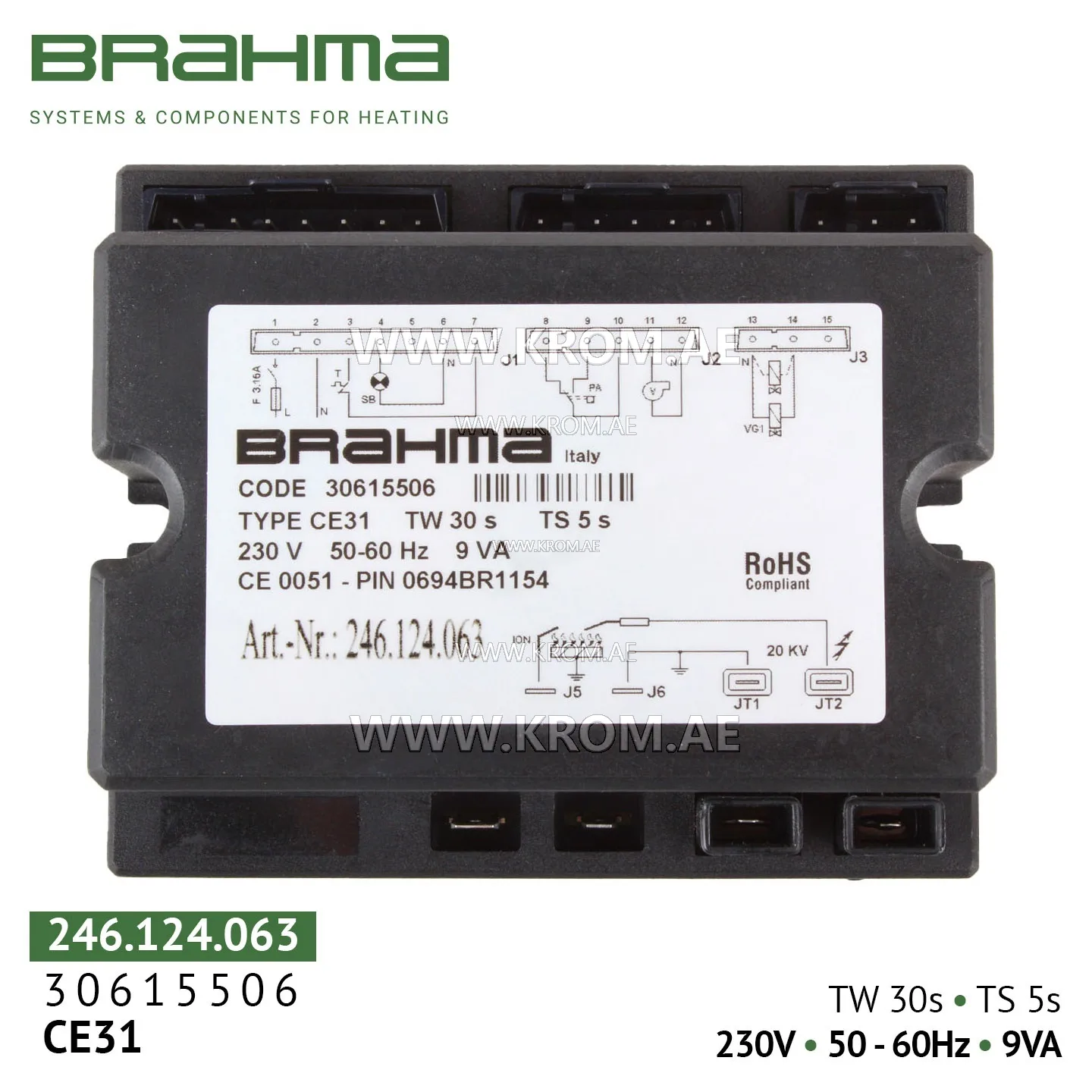 Brahma 30615506 CE31 control box