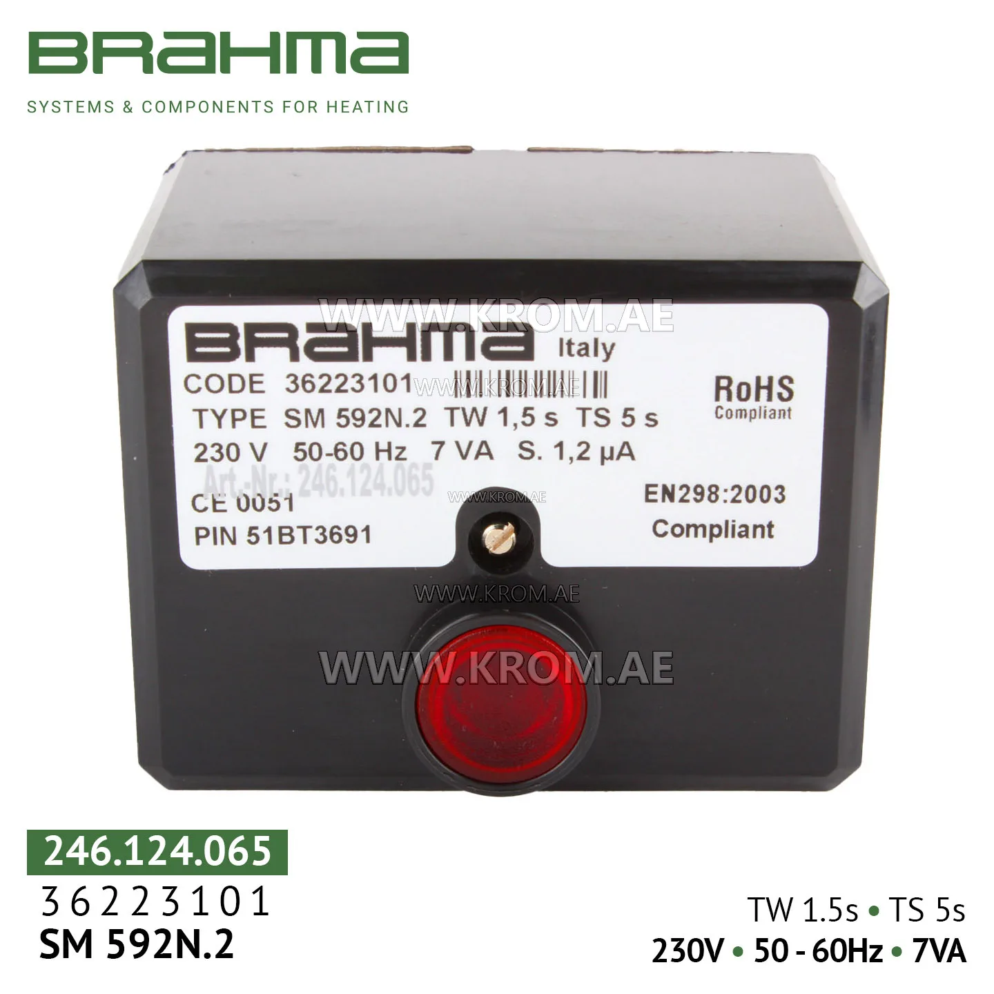 Brahma 36223101 SM592.2 control box