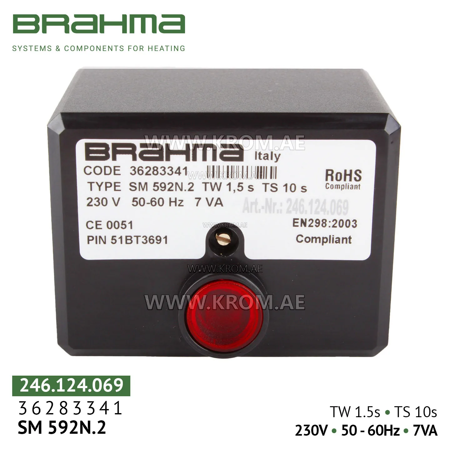 Brahma 36283341 SM592N.2 control box