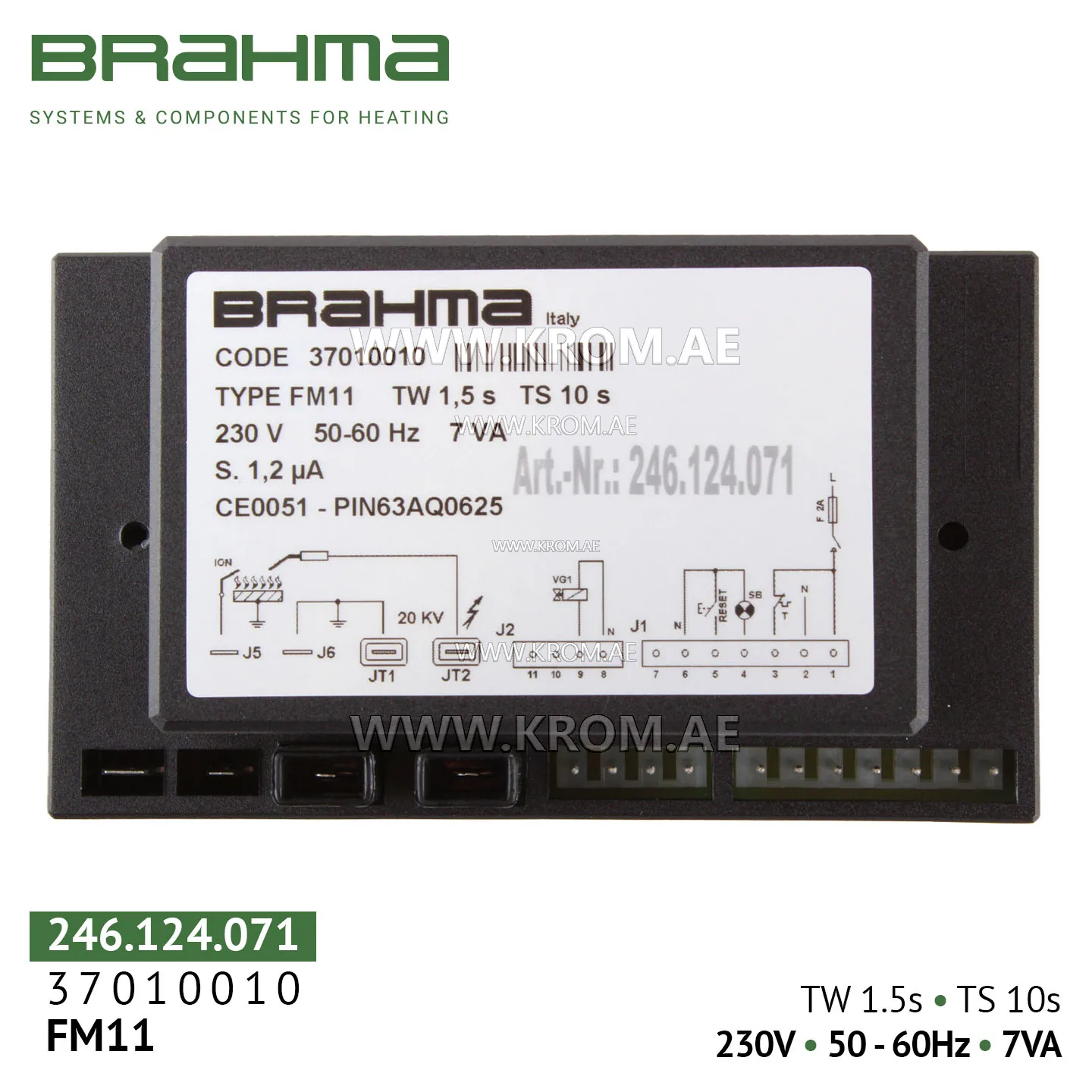 Brahma 37010010 FM11 control box